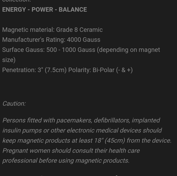 SERENITY 2000 Sedna Magnetic Stretch Bracelet Energy Power Balance - Picture 8 of 8